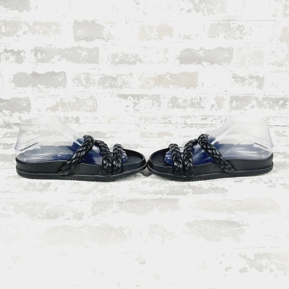 BP Keaton Black Braided Slide Summer Flat Casual Sandals H464 - Picture 7 of 11
